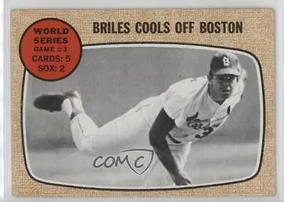 1968 Topps World Series Nelson Briles Game #3 Briles Cools Off Boston #153 • $3.70