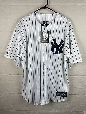 New York Yankees Majestic Mark Teixeira #25 XL Jersey White Pinstripe New Tags • $70