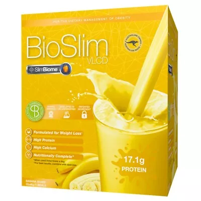 £26.28 • Buy BioSlim VLCD 12 X 46g Sachets - Banana Shake SlimBiome® Weight Loss Low Calories