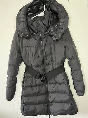 Moncler Long Belted Puffer Jacket Size 3 • $280
