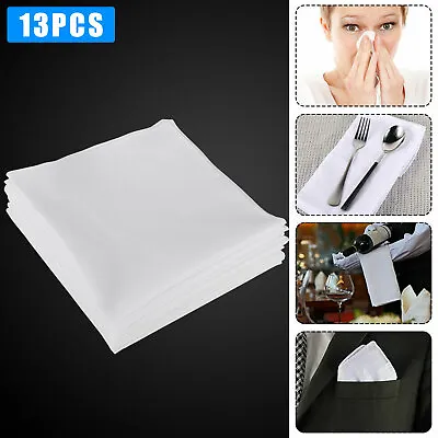 13 PCS Handkerchiefs 100% Cotton Classic Hankies Handkerchief Hanky Pocket Gift • $11.48