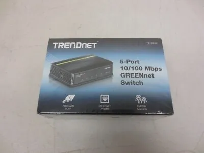 TRENDnet TE100-S5 TE100-S5/A 5-Port 10/100 Mbps GREENnet Switch *NEW* • $9.99