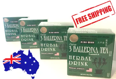 4 Boxes X 3 BALLERINA TEA Regular Strength HERBAL SLIM DRINK (120 Tea Bags) • $37.50