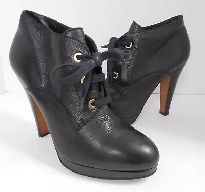 Moschino Cheap & Chic Italy Black Leather Pointy Booties Boots 39 8.5 M • $45