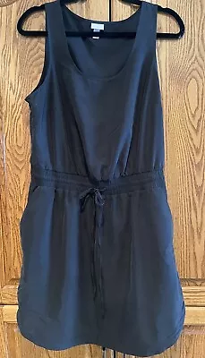 A New Day Women’s Black Fit /Flare Cinch Waist Sleeveless Dress Pockets Size L • $10.99