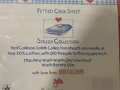 New Red Calliope Solid Red Standard Fitted Cotton Crib Sheet Little Bedding • $19.99