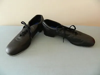 CAPEZIO Tap Men Dance Shoes Black Leather Size 14M • £37.19