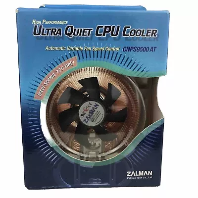 ZALMAN CNPS9500AT Ultra Quiet CPU Cooler With Copper Heatsink C3-10 • $44