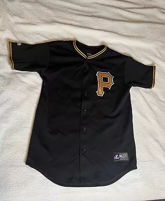 Majestic- Pittsburgh Pirates-Andrew McCutchen #22-Youth Large Black Jersey • $44.99