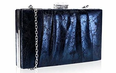 £10.99 • Buy Stunning Black Hard Case Clutch Bag Crystal Catch Wedding Races Proms Cruise 