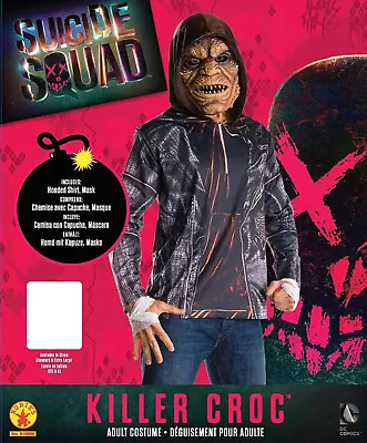 £5.99 • Buy Adult Fancy Dress Size M Suicide Squad Killer Croc Costume Kit Mask & Top
