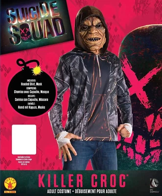 £5.99 • Buy Adult Fancy Dress Size M Suicide Squad Killer Croc Costume Kit Mask & Top