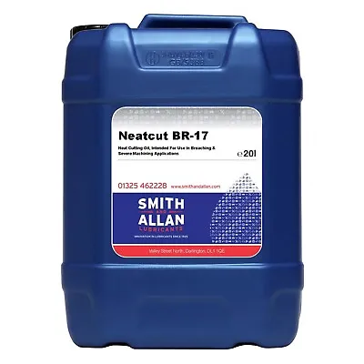 £110 • Buy Broaching Fluid Neat Cutting Oil Heavy Duty EP For Machining Drilling 20 Litre