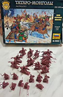 ZVEZDA MODELS MONGOLS XIII-XIV CENTURY Model 8003 Scale 1:72 Mint Complete • $60