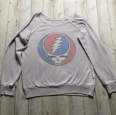 Grateful Dead Graphic Sweater Mens XL  Gray Pullover Skull Logo • $20.22