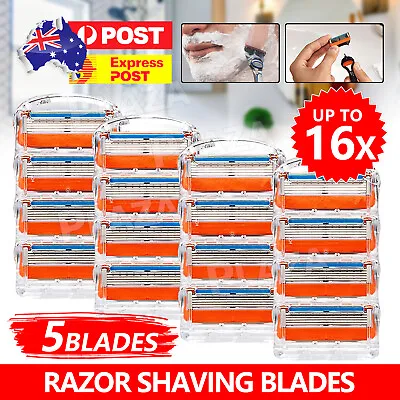 $9.95 • Buy Up To 16pcs Replacement Razor Blades Fusion Razor Shaver Trimmer Shaving New