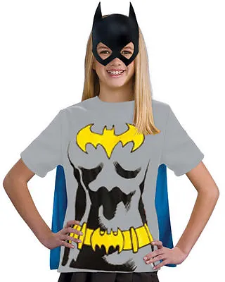 $12.97 • Buy Batgirl Tee Shirt With Cape & Mask For Kids Size Large New By Rubies 881345