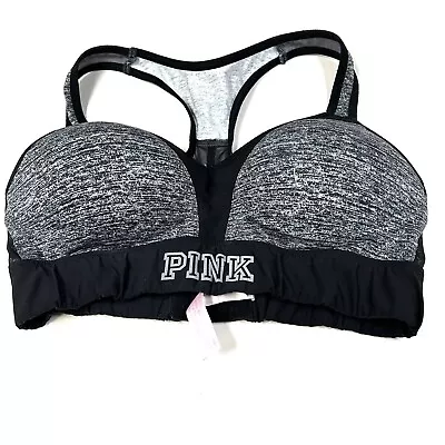 PINK Victorias Secret XS Ultimate Pushup Sports Bra Padded Gray No Wire #1750 • $23.96