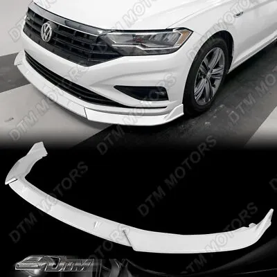 $82.99 • Buy For 19-21 Volkswagen VW Jetta Painted White Front Bumper Lip Splitter Spoiler