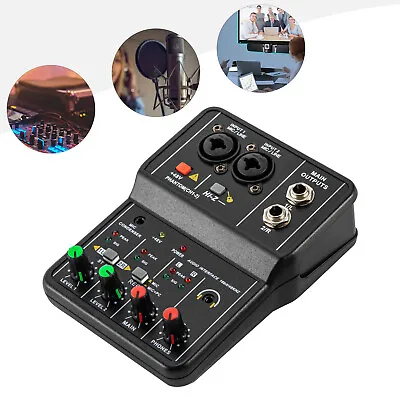 Audio Mixer Usb Dj Sound Mixing Console Amplifier Studio Live Party 2 Channel • $27