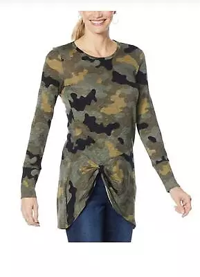 G By Giuliana Twist-Front Tunic Camo Medium &  Large NEW No Tag • $19.88