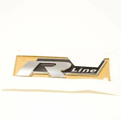 New Genuine VW Dark Chrome Stick On R-Line Badge 5K0853688AFXC OEM • $55.20