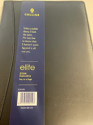 Collins Elite Executive Diary Day Per Page 2024 1100V-99.24 • £14