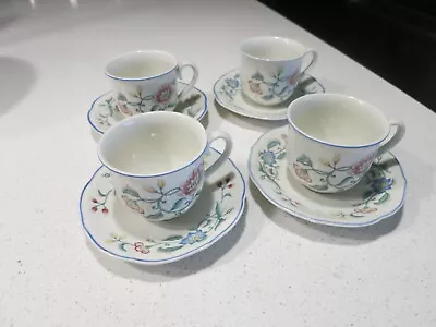 Villeroy Boch Delia Lot Of 4 Cups And Saucers • $29.66