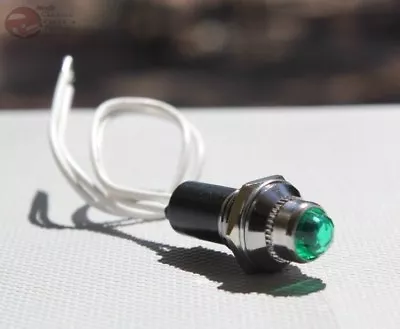 $9.41 • Buy Pilot Dash Board Pilot Indicator Warning Toggle Instrument Light Green Chrome