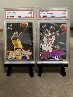 1996 Fleer Ultra Rookie Kobe Bryant And Ultra Michael Jordan PSA 9🔥2 GOATS • $1200