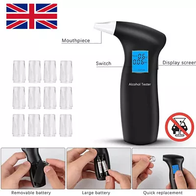 £9.29 • Buy Police Digital Breath Alcohol Analyzer Tester LCD Breathalyzer Test Detector