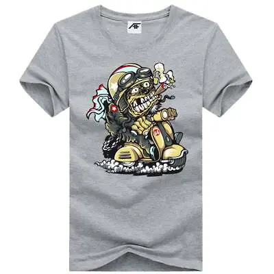 Zombie Ridding Motors Printed Mens Boys T Shirt Funny Party Wear Top Tees • £7.95