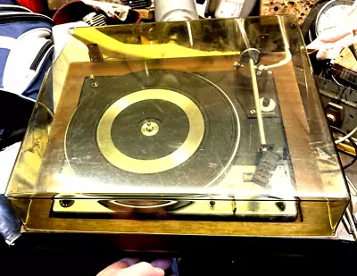 Vintage Dual Record Player Turntable Runs 33+45 Look Nice Order Broken Top Cover • $95