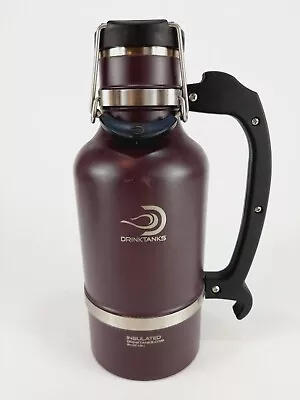 $16 • Buy DrinkTanks 64oz. Vacuum Insulated Purple Stainless Steel Growler Water Bottle