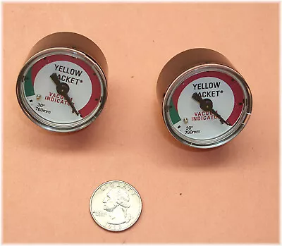 $13.59 • Buy Two New 1-1/2  Utility Vacuum Pressure Gauges -  1/8  NPT Yellow Jacket *LOOK*