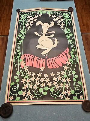 FEELIN' GROOVY Blacklight Poster SNOOPY 1969 • $55