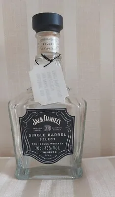 EMPTY Jack Daniels Single Barrel Select Collectable Glass Bottle. Cork Top • £5