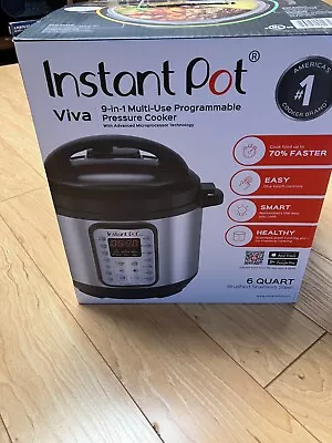 Instant Pot Viva Multi-Use 9-in-1 6 Quart Pressure Cooker New Open Box • $50