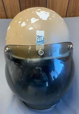 Vintage Buco Traveler Motorcycle Helmet Biker Shorty Half With Bubble Visor • $250