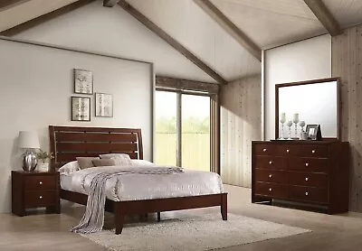 NEW 4PC Rustic Brown Queen King Twin Full Bedroom Set Modern Furniture Bed/D/M/N • $969.99