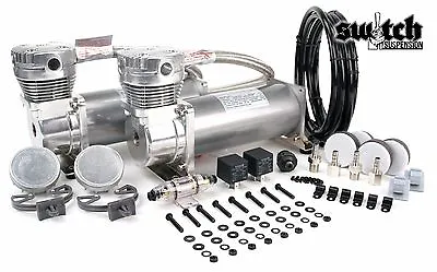 Viair 480C Dual Pewter Compressor Pack W/ 165-200 PSI Switch Air Ride Suspension • $462.95