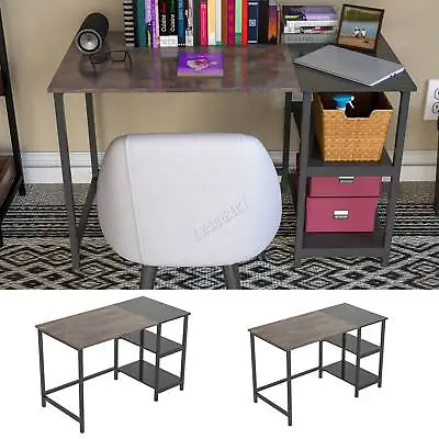 WestWood Computer Desk Study Work Writing Table With 3 Tier Shelf PC Workstation • £34.99