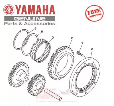 $649.95 • Buy YAMAHA OEM 1999-2009 V-Star 1100 Updated Starter Clutch Kit VStar XVS1100 NEW