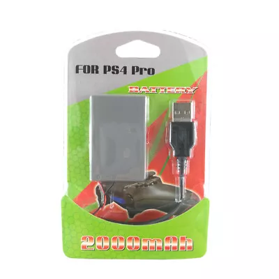 $13.29 • Buy Spare Battery FOR PS4 Pro Controller V2 CUH-ZCT2 3.7V 2000MAH LI-ION+USB Cable