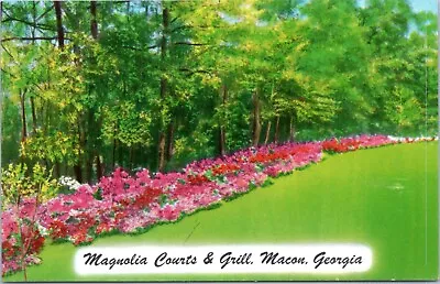 Postcard Macon Georgia - Azaleas At Magnolia Courts & Grill • $2.79