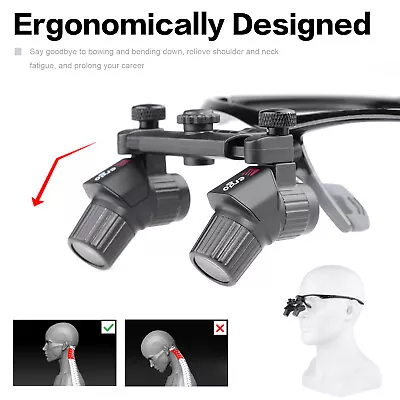 Dental Medical Ergonomic Binocular Loupes 4X-450mm Magnifying Glasses Ergo Loupe • $289.99