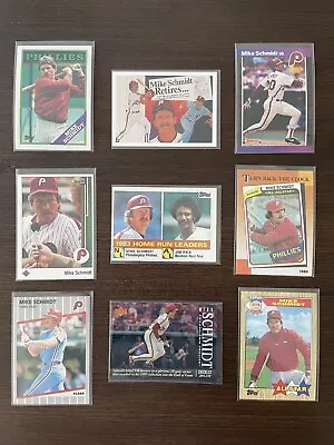 Mike Schmidt Baseball Card Lot - 9 Cards - All Different • $2.25