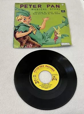 RARE Vintage 1963 Peter Pan Musical Story On  Peter Pan Records 7  45 RPM 45-505 • $24.95