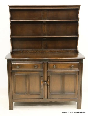£367 • Buy Ercol Welsh Dresser 2 Drawers 2 Cupboards Plate Rack Shelving FREE UK Delivery