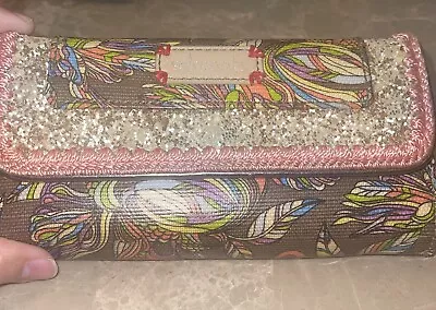 Sakroots Vinyl Coated Canvas  Peace Nature Floral  Large Trifold Wallet • $5